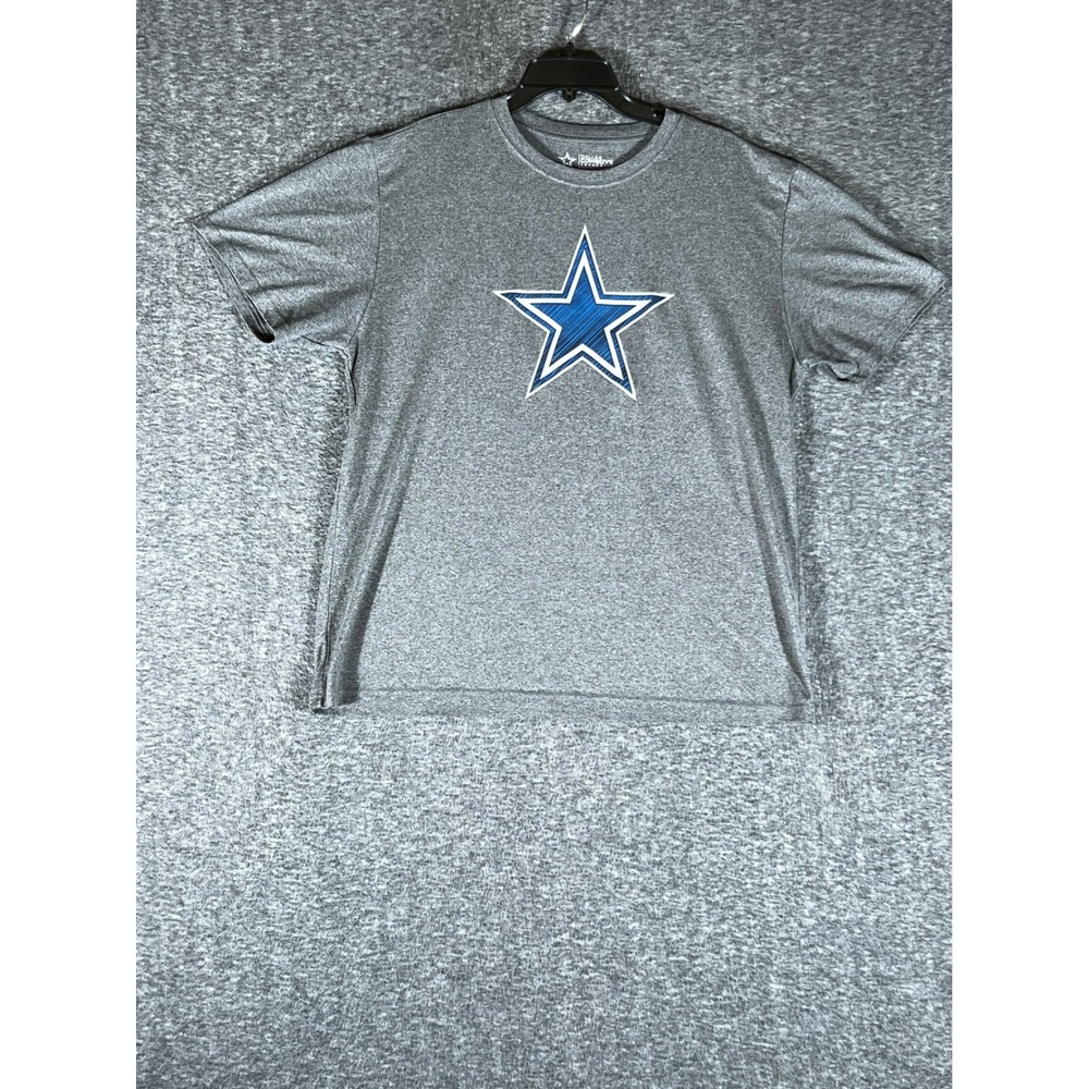 Dallas Cowboys Mens XL Gray Performance Star Graphic T-Shirt NFL Authentic